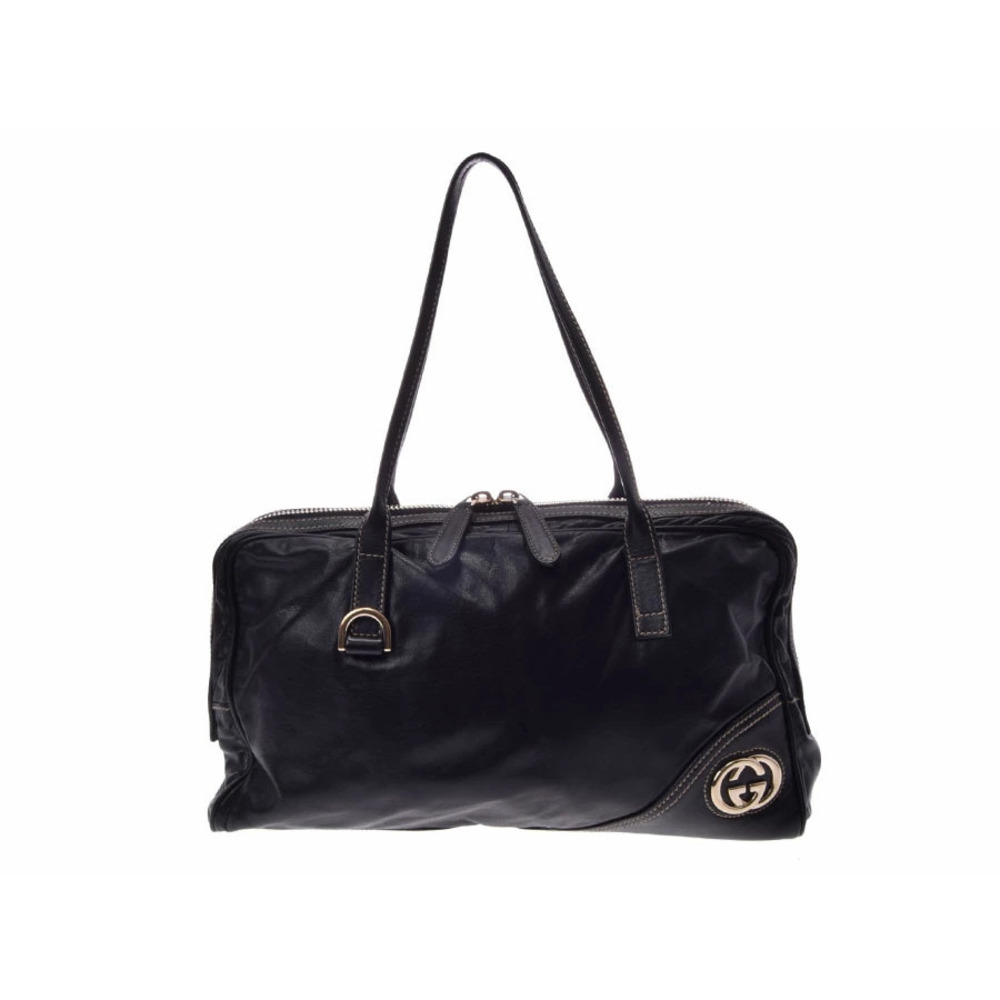 Gucci Boston Bag Leather Black